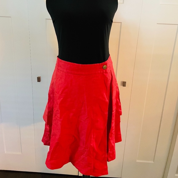Linen blend short skirt size 6 - Picture 1 of 5